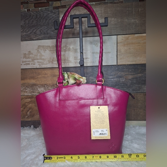 Patricia Nash Zorita Fuchsia Pink Women's Bag with Scarf Accent NWT - Picture 2 of 15